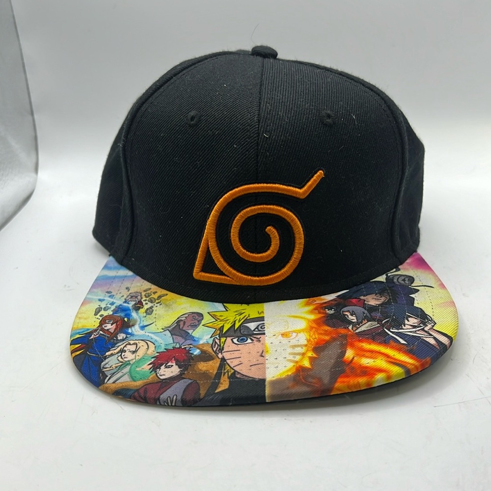 Naruto Shippuden Snapback Hat Cap Black Colorful Anime Good Vs Evil